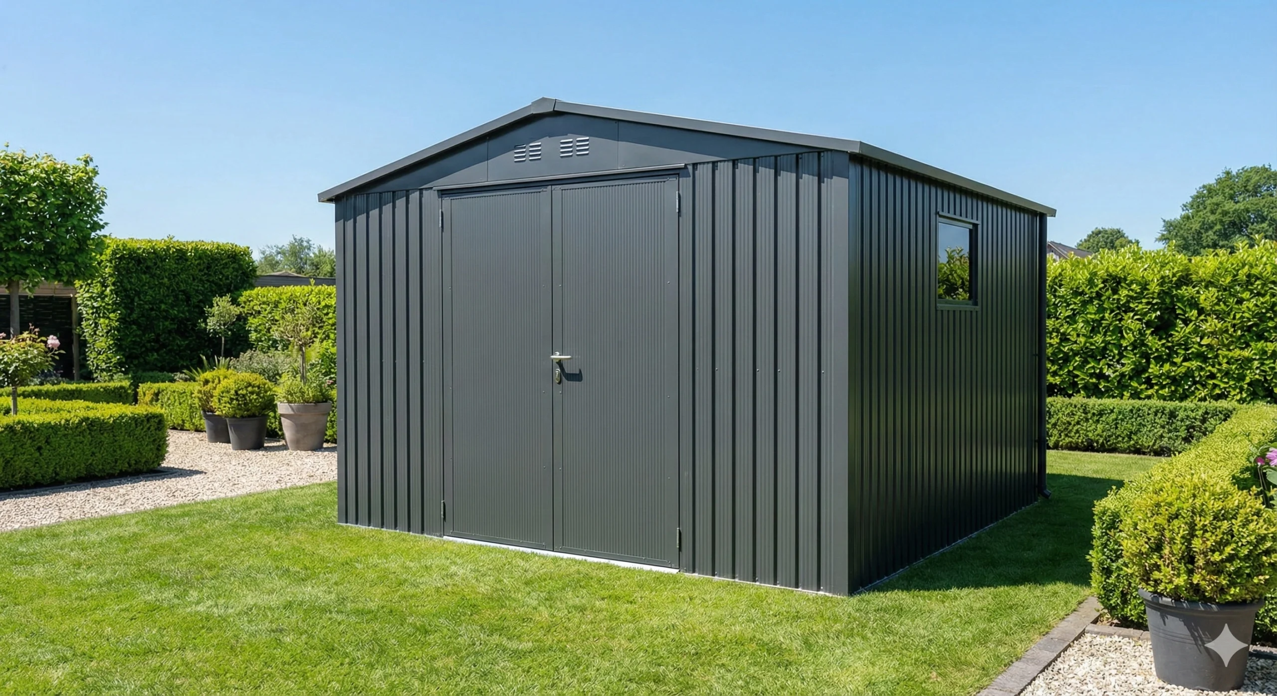 Abri de jardin métal et bois