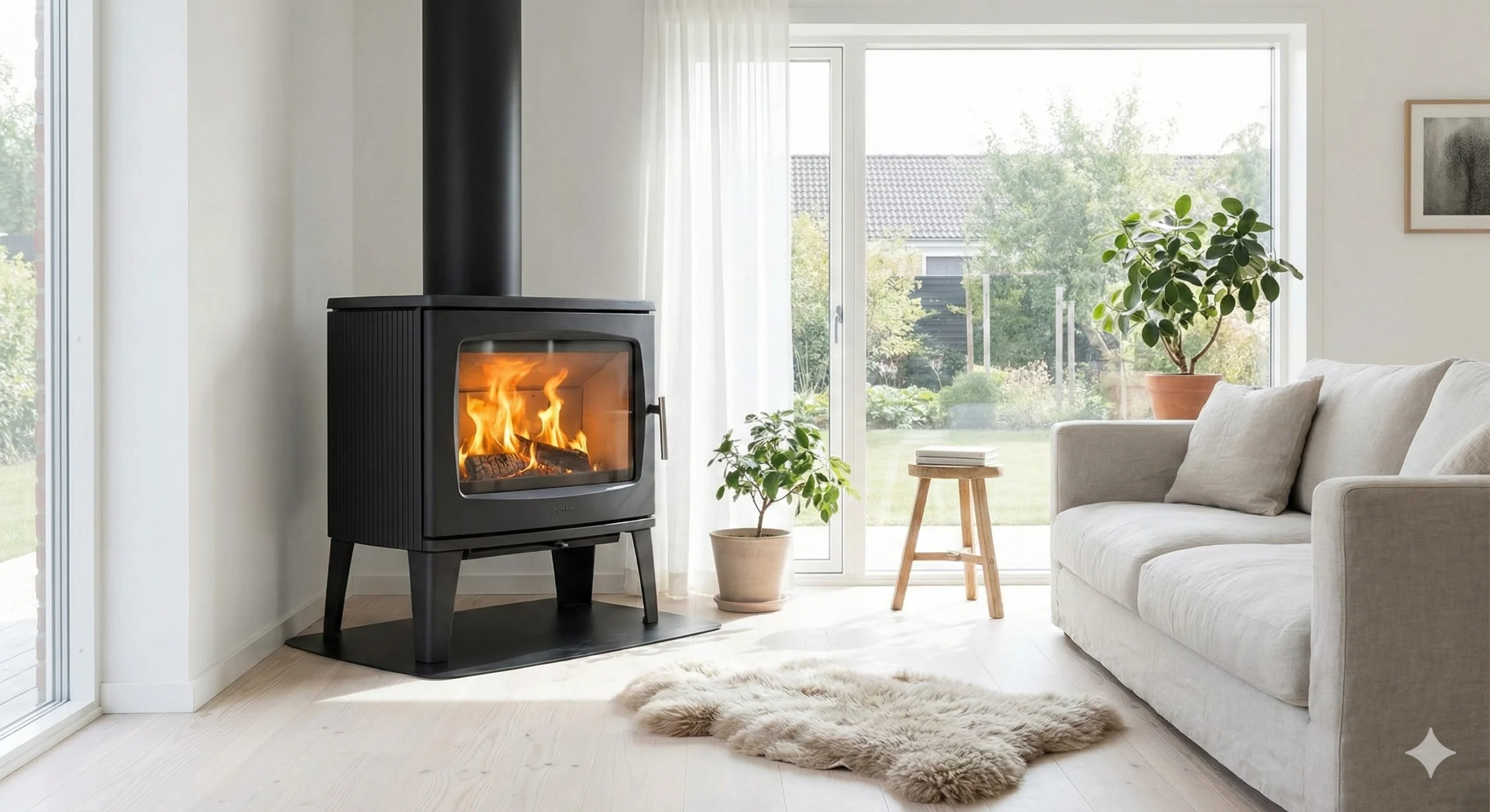 Poêle à bois design