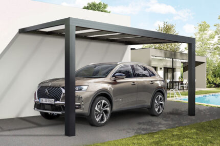 Carport Aluminium PANORAMA 3x2 m - Toiture Polycarbonate 32mm - Hauteur 2,50m (Copie)