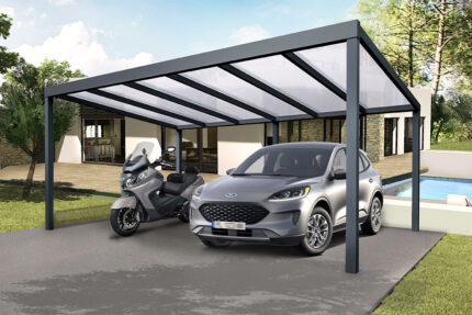 Carport Aluminium Autoporté CLIMALUX 3x2 m - Hauteur Passage 2,50 m